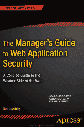 Free Download PDF Books, The Managers Guide to Web Application Security