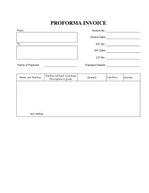 Free Download PDF Books, Proforma Invoice Sample Free Template
