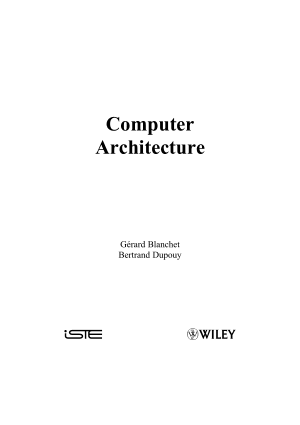 Free Download PDF Books, Computer Architecture