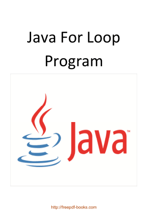 Free Download PDF Books, Java For Loop Program