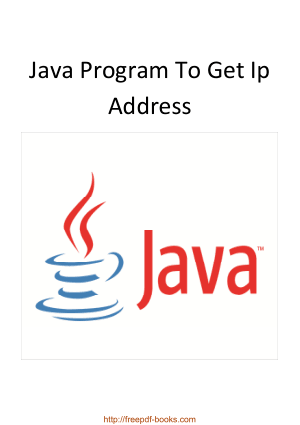 Free Download PDF Books, Java Program To Get Ip Address, Java Programming Book