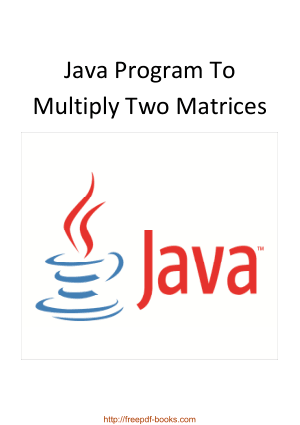 Free Download PDF Books, Java Program To Multiply Two Matrices
