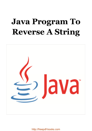 Free Download PDF Books, Java Program To Reverse A String