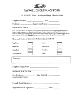 Free Download PDF Books, Payroll Discrepancy Form Template