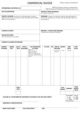 Free Download PDF Books, Export Commercial Invoice Template