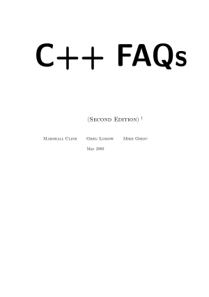 Free Download PDF Books, C++ FAQs 2nd Edition