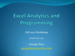 Free Download PDF Books, Excel Analytics And Programming