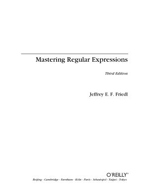 Free Download PDF Books, Mastering Regular Expressions 3rd Edition