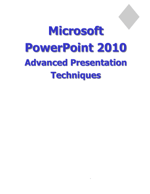 Free Download PDF Books, Microsoft Powerpoint 2010 Advanced Presentation Techniques
