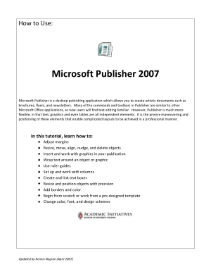 Free Download PDF Books, Microsoft Publisher 2007