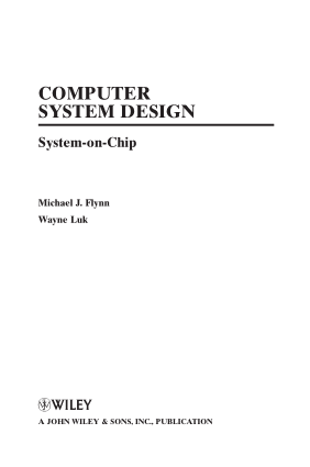 Free Download PDF Books, Computer System Design System-on-Chip – PDF Books