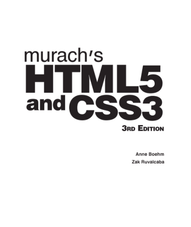 Free Download PDF Books, Murachs HTML5 and CSS3 3rd Edition
