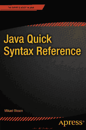 Free Download PDF Books, Java Quick Syntax Reference – FreePdfBook