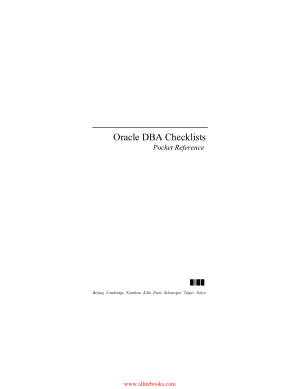 Free Download PDF Books, Oracle DBA Checklists Pocket Reference – FreePdfBook