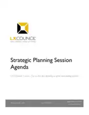 Free Download PDF Books, Strategic Planning Session Agenda