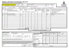 Free Download PDF Books, Mileage Expenses Claim Form Template