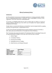 Free Download PDF Books, Basic Ethical Fundraising Policy Template