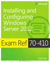 Free Download PDF Books, Exam Ref 70-410 Installing and Configuring Windows Server 2012