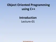 Free Download PDF Books, Introduction Object Oriented Programming Using C++ – C++ Lecture 1