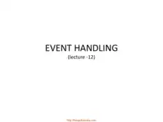 Free Download PDF Books, Java Events Handling – Java Lecture 13, Java Programming Tutorial Book