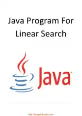 Free Download PDF Books, Java Program For Linear Search