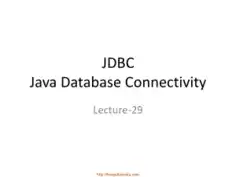 Free Download PDF Books, Jdbc Java Database Connectivity – Java Lecture 29