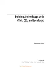 Free Download PDF Books, Building Android Apps With HTML CSS And JavaScript, Pdf Free Download
