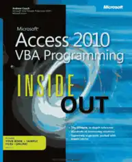 Free Download PDF Books, Microsoft Access 2010 Vba Programming Inside Out, MS Access Tutorial