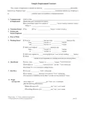 Free Download PDF Books, Employment Contract Agreement Format Template