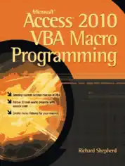 Free Download PDF Books, Microsoft Access 2010 Vba Macro Programming, MS Access Tutorial