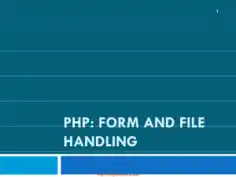 Free Download PDF Books, PHP Form And File Handling – PHP Lecture 8