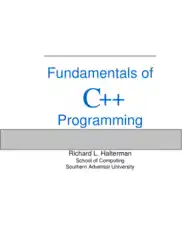 Free Download PDF Books, Fundamentals Of C++ Programming