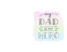 Free Download PDF Books, Dad Hero Fathers Day Cards Template