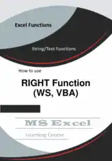 Free Download PDF Books, Excel RIGHT Function _ How to use in Worksheet and VBA