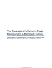 Free Download PDF Books, MS Outlook Professional Guide To Email Management