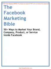 Free Download PDF Books, Facebook Marketing Bible 50 Ways To Market Your Brand Company Product Or Service Inside Facebook