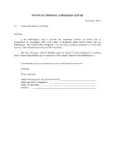 Free Download PDF Books, Financial Proposal Submission Letter Template