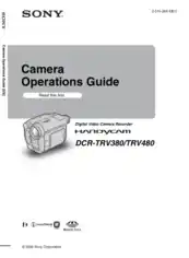 Free Download PDF Books, SONY Digital Video Camera Recorder DCR-TRV380 TRV480 Operating Guide