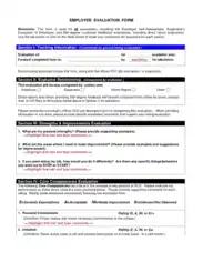 Free Download PDF Books, Employee Evaluation Sample Form Template