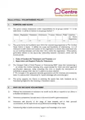 Free Download PDF Books, Charity Volunteering Management Policy Template