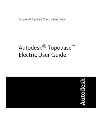 Free Download PDF Books, Autodesk Topo Base Electric User Guide