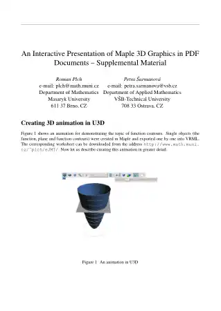 Free Download PDF Books, An Interactive Presentation Of Maple 3D Graphics