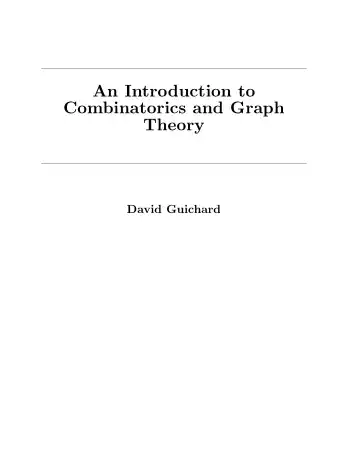Free Download PDF Books, An Introduction To Combinatorics And Graph Theory