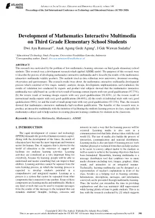 Free Download PDF Books, Development Of Mathematics Interactive Multimedia