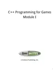 Free Download PDF Books, C++ Programming for Games Module-I Textbook – FreePdf-Books.com