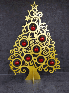 Christmas Ornament Tree Unique Decoration Cdr Vector File, Free Vectors File