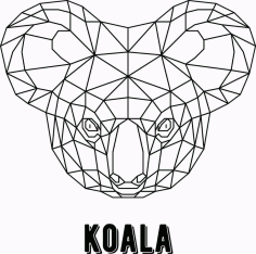 Koala Animal Head Cdr Vector File, Free Vectors File