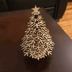 Flat Pack Christmas Snowflakes Tree Vector, Free Vectors File