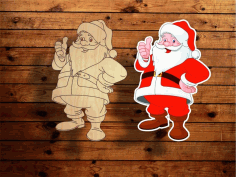 Engrave Santa Claus Christmas Decoration Vector, Free Vectors File