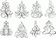 Christmas Swirl Cdr Vector File, Free Vectors File